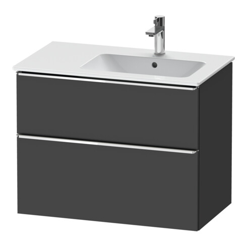 Duravit Waschtischunterschrank D-Neo 81x46,2cm, 1 Kast, Beck. re, chr/Grap ma