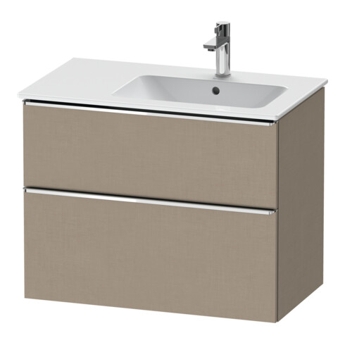 Duravit Waschtischunterschrank D-Neo 81x46,2cm, 1 Kast, Beck. re, chr/Leinen