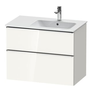 Duravit Waschtischunterschrank D-Neo 81x46,2cm, 1 Kast, Beck. re, chr/we hgl