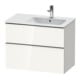 Duravit Waschtischunterschrank D-Neo 81x46,2cm, 1 Kast, Beck. re, chr/we hgl-1
