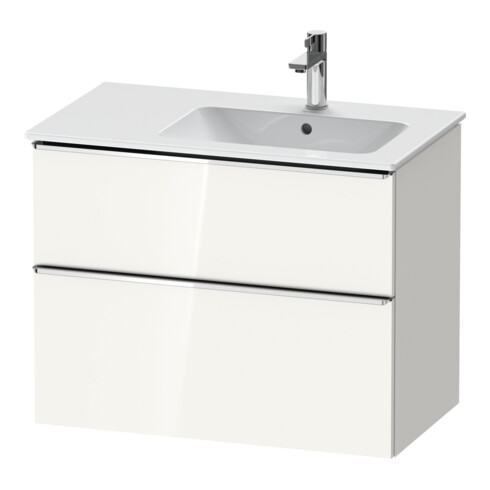 Duravit Waschtischunterschrank D-Neo 81x46,2cm, 1 Kast, Beck. re, chr/we hgl
