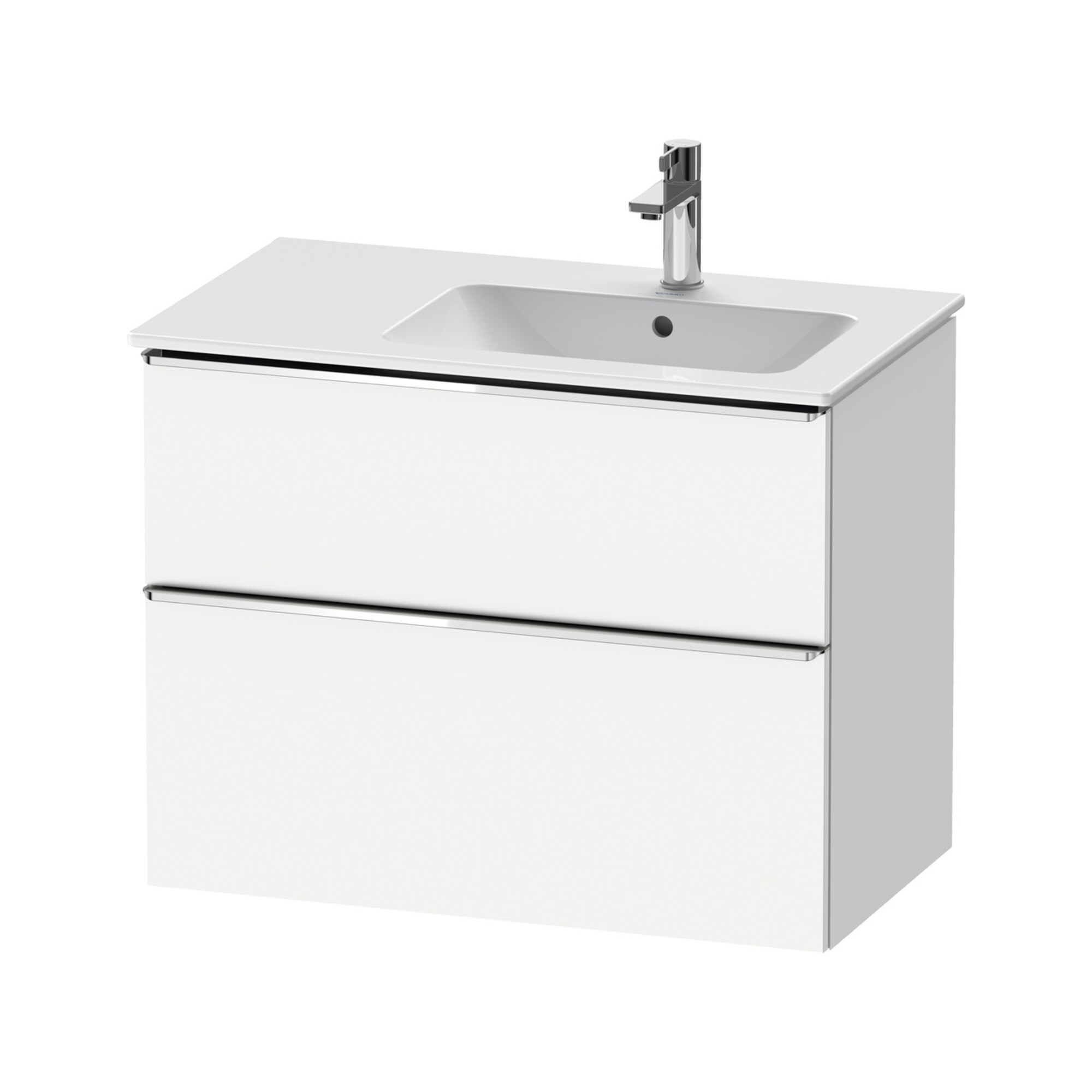 Duravit Waschtischunterschrank D-Neo 81x46,2cm, 1 Kast, Beck. re, chr/we ma