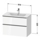 Duravit Waschtischunterschrank D-Neo 81x46,2cm, b geb/Bas m, 1 Kast, 1 Ausz.