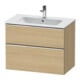 Duravit Waschtischunterschrank D-Neo 81x46,2cm, ch/Ei Nat, 1 Schubk., 1 Ausz.-1