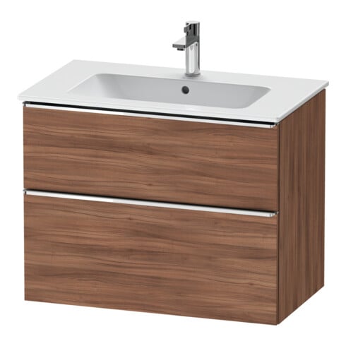 Duravit Waschtischunterschrank D-Neo 81x46,2cm, ch/nb Nat, 1 Schubk., 1 Ausz.