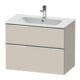 Duravit Waschtischunterschrank D-Neo 81x46,2cm, chr/Taup m, 1 Kast, 1 Ausz.-1