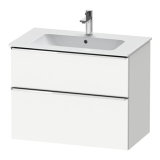Duravit Waschtischunterschrank D-Neo 81x46,2cm, chr/we ma, 1 Schubk., 1 Ausz.