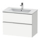 Duravit Waschtischunterschrank D-Neo 81x46,2cm, chr/we ma, 1 Schubk., 1 Ausz.-1