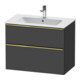 Duravit Waschtischunterschrank D-Neo 81x46,2cm, g pol/gra m, 1 Kast, 1 Ausz.-1