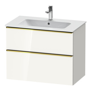 Duravit Waschtischunterschrank D-Neo 81x46,2cm, g pol/w g, 1 Schubk., 1 Ausz.