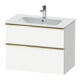 Duravit Waschtischunterschrank D-Neo 81x46,2cm, g pol/w m, 1 Schubk., 1 Ausz.-1