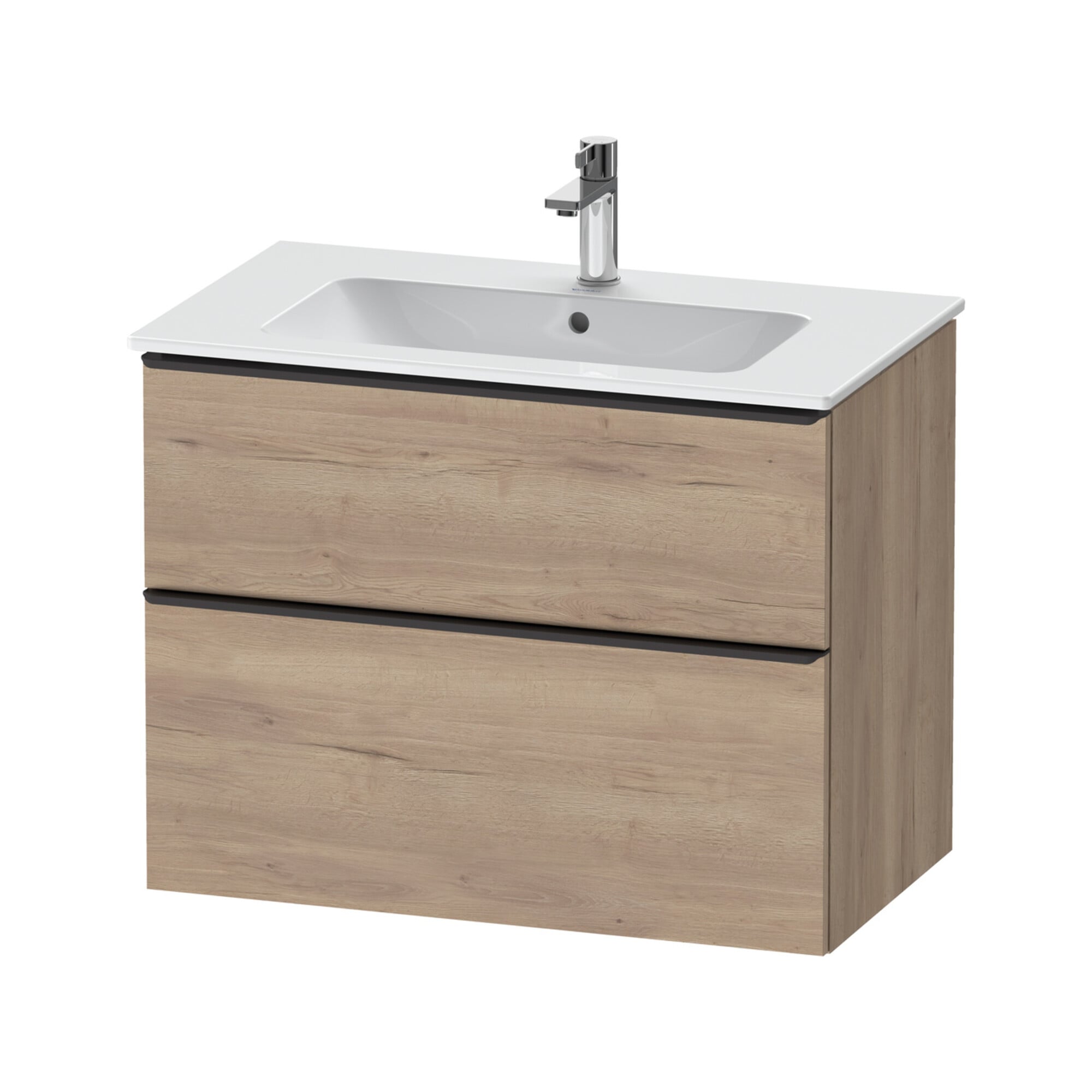 Duravit Waschtischunterschrank D-Neo 81x46,2cm, sw/Ei ma, 1 Schubk., 1 Ausz.