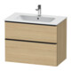 Duravit Waschtischunterschrank D-Neo 81x46,2cm, sw/Ei Nat, 1 Schubk., 1 Ausz.-1