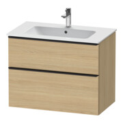 Duravit Waschtischunterschrank D-Neo 81x46,2cm, sw/Ei Nat, 1 Schubk., 1 Ausz.