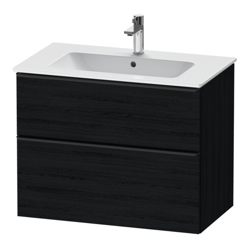 Duravit Waschtischunterschrank D-Neo 81x46,2cm, sw/Ei sw, 1 Schubk., 1 Ausz.
