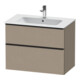 Duravit Waschtischunterschrank D-Neo 81x46,2cm, sw/Leinen, 1 Schubk., 1 Ausz.-1
