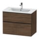 Duravit Waschtischunterschrank D-Neo 81x46,2cm, sw/Nuss d, 1 Schubk., 1 Ausz.-1