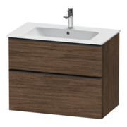 Duravit Waschtischunterschrank D-Neo 81x46,2cm, sw/Nuss d, 1 Schubk., 1 Ausz.