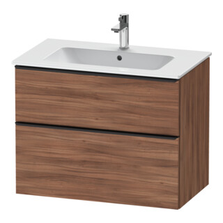Duravit Waschtischunterschrank D-Neo 81x46,2cm, sw/Nuss N, 1 Schubk., 1 Ausz.