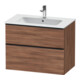 Duravit Waschtischunterschrank D-Neo 81x46,2cm, sw/Nuss N, 1 Schubk., 1 Ausz.-1