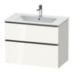Duravit Waschtischunterschrank D-Neo 81x46,2cm, sw/w hgl, 1 Schubk., 1 Ausz.-1