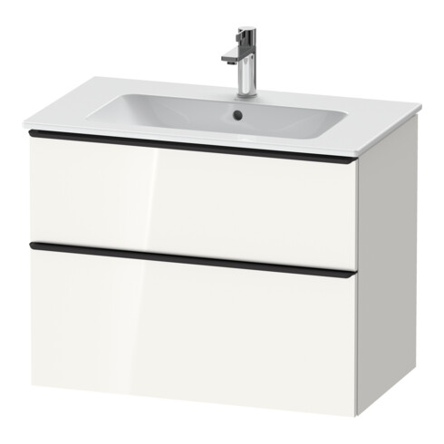 Duravit Waschtischunterschrank D-Neo 81x46,2cm, sw/w hgl, 1 Schubk., 1 Ausz.