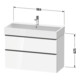 Duravit Waschtischunterschrank D-Neo 98,4x44,2cm, b geb/Bas m, 1 Kast, 1 A