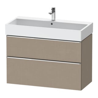 Duravit Waschtischunterschrank D-Neo 98,4x44,2cm, ch/Lein, 1 Schubk., 1 Ausz.