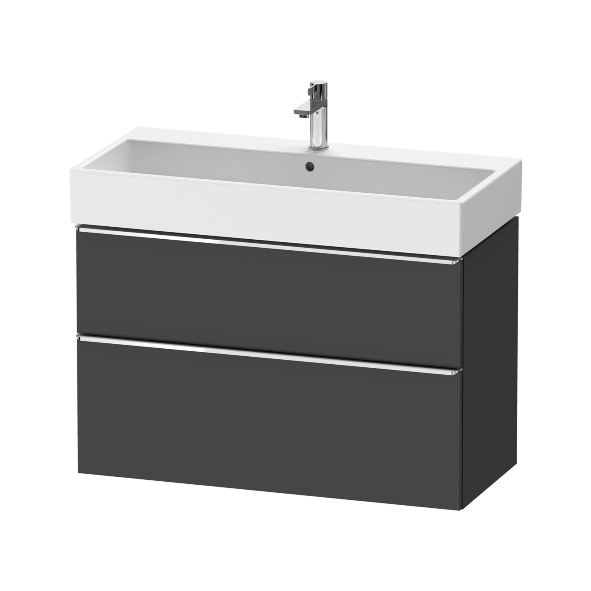 Duravit Waschtischunterschrank D-Neo 98,4x44,2cm, chr/Gra m, 1 Kast, 1 Ausz.