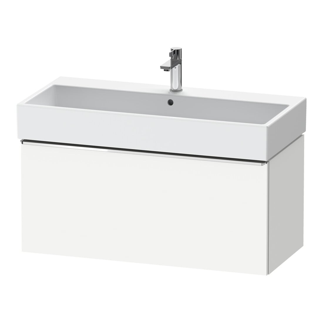 Duravit Waschtischunterschrank D-Neo 98,4x44,2cm, chr/we ma, 1 Ausz., wandhängend
