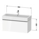 Duravit Waschtischunterschrank D-Neo 98,4x44,2cm, ES geb/Ei ma, 1 A, wandhängend