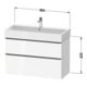 Duravit Waschtischunterschrank D-Neo 98,4x44,2cm, g pol/Bas m, 1 Kast, 1 A