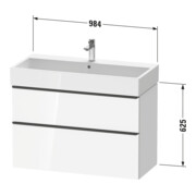 Duravit Waschtischunterschrank D-Neo 98,4x44,2cm, g pol/Bas m, 1 Kast, 1 A-5
