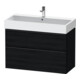 Duravit Waschtischunterschrank D-Neo 98,4x44,2cm, sw/Ei s, 1 Schubk., 1 Ausz.-1