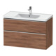 Duravit Waschtischunterschrank D-Neo 98,4x45,2cm, ch/nb N, 1 Schubk., 1 Ausz.-1