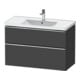 Duravit Waschtischunterschrank D-Neo 98,4x45,2cm, chr/Gra m, 1 Kast, 1 Ausz.-1