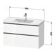 Duravit Waschtischunterschrank D-Neo 98,4x45,2cm, g pol/Bas m, 1 Kast, 1 A