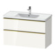 Duravit Waschtischunterschrank D-Neo 98,4x45,2cm, g pol/w g, 1 Kast, 1 Ausz.-1
