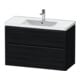 Duravit Waschtischunterschrank D-Neo 98,4x45,2cm, sw/Ei s, 1 Schubk., 1 Ausz.-1