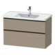 Duravit Waschtischunterschrank D-Neo 98,4x45,2cm, sw/Leinen, 1 Kast, 1 Ausz.-1