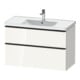 Duravit Waschtischunterschrank D-Neo 98,4x45,2cm, sw/w g, 1 Schubk., 1 Ausz.-1