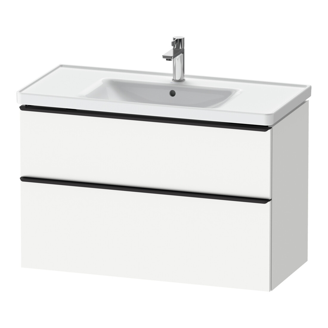 Duravit Waschtischunterschrank D-Neo 98,4x45,2cm, sw/w ma, 1 Schubk., 1 Ausz.