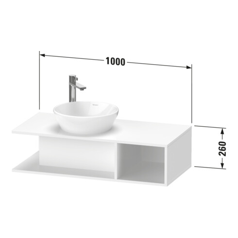 Duravit Waschtischunterschrank D-Neo Compact 100x48cm, bg m, 1 F, 1 Pl, wandhängend
