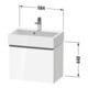 Duravit Waschtischunterschrank D-Neo Compact 58,4x37,2x44cm, 1 A, wandhängend, chr/Eiche sw