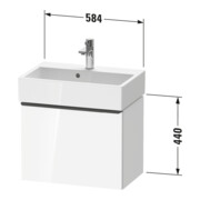 Duravit Waschtischunterschrank D-Neo Compact 58,4x37,2x44cm, 1 A, wd, b geb/Eiche Nat-5