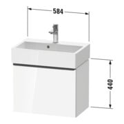 Duravit Waschtischunterschrank D-Neo Compact 58,4x37,2x44cm, 1 A, wd, bron geb/we hgl-5