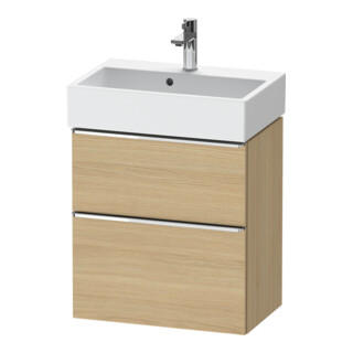 Duravit Waschtischunterschrank D-Neo Compact 58,4x37,2xcm, 1 Kast, 1 A, chr/Eiche Nat