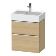 Duravit Waschtischunterschrank D-Neo Compact 58,4x37,2xcm, 1 Kast, 1 A, chr/Eiche Nat-1