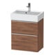 Duravit Waschtischunterschrank D-Neo Compact 58,4x37,2xcm, 1 Kast, 1 A, chr/Nussb Nat-1