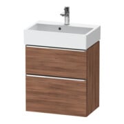 Duravit Waschtischunterschrank D-Neo Compact 58,4x37,2xcm, 1 Kast, 1 A, chr/Nussb Nat
